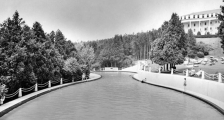 Black and White photo of the pool