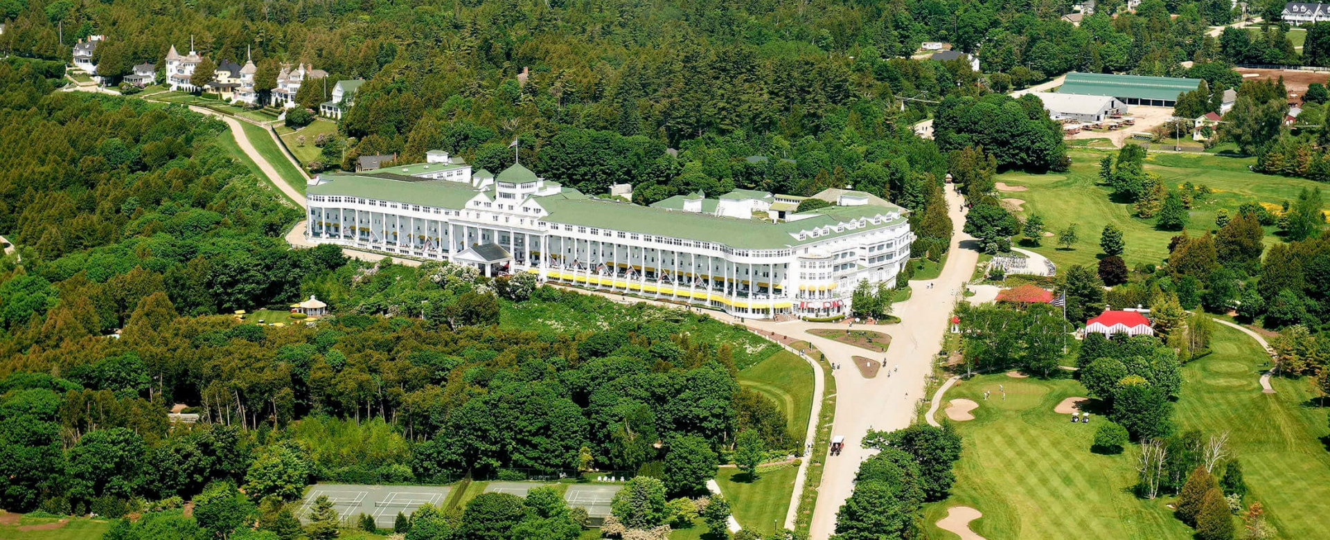 Aerial view of hotel